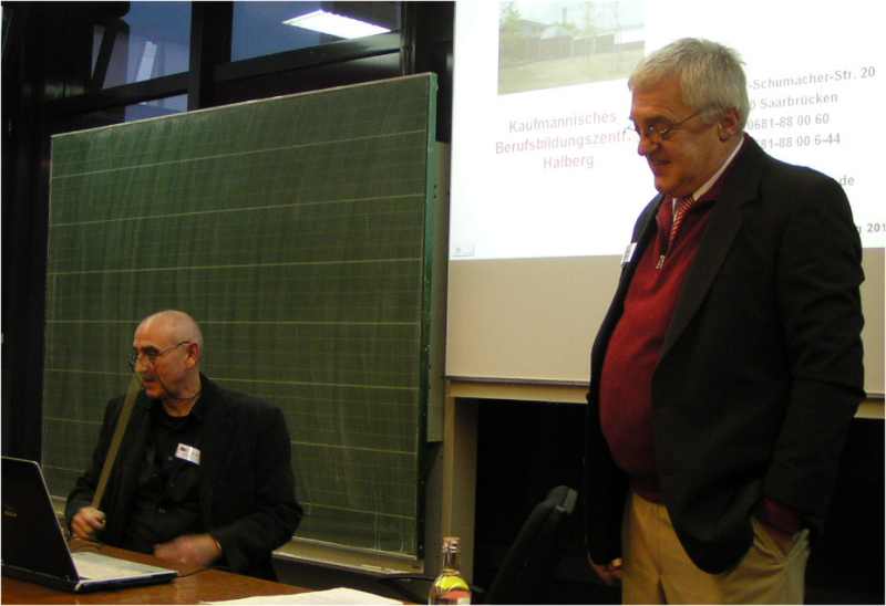 Herr Jochem und Herr Wannenmacher beim Meeting 2011