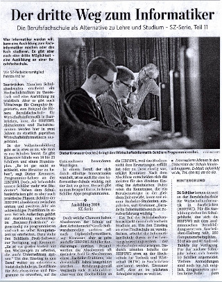 Borschaubild zum Artikel der Saarbrücker Zeitung über die BFSWI